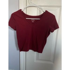 Wild Fable small maroon crop top